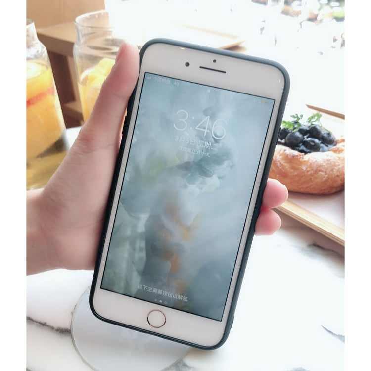 Marble Pattern Soft TPU Protective Case for iPhone 8 Plus / 7 Plus, with Holder