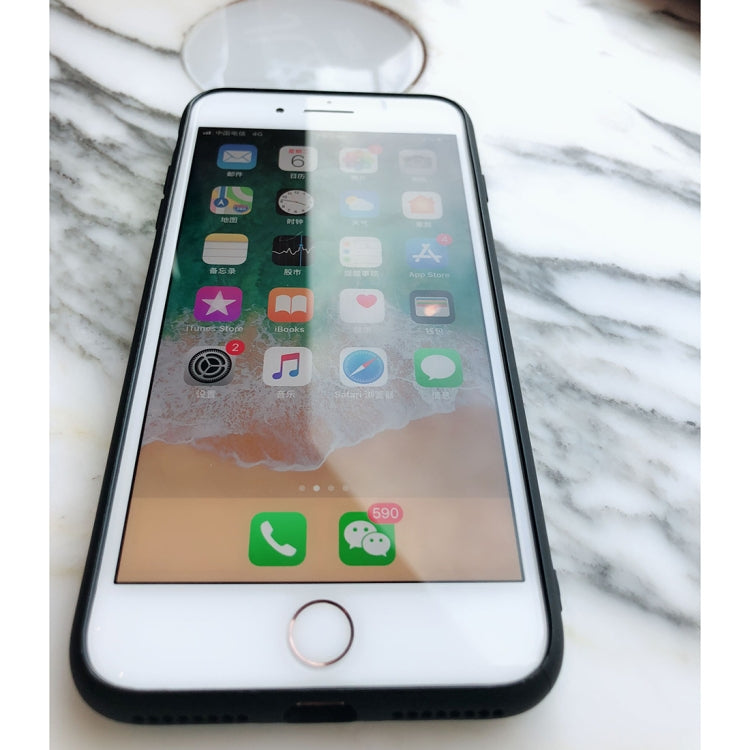 Marble Pattern Soft TPU Protective Case for iPhone 8 Plus / 7 Plus, with Holder