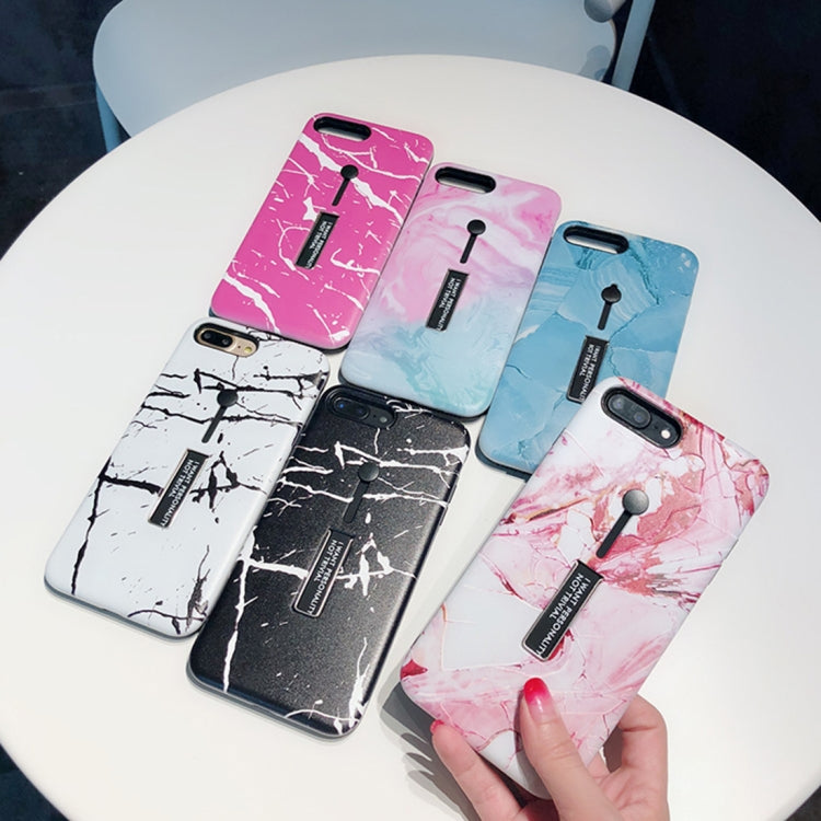Marble Pattern Soft TPU Protective Case for iPhone 8 Plus / 7 Plus, with Holder