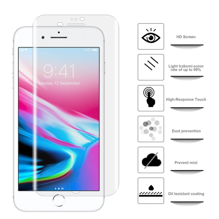 50 PCS for iPhone 8 Plus & 7 Plus 0.1mm HD 3D Curved PET Full Screen Protector, No Retail Package