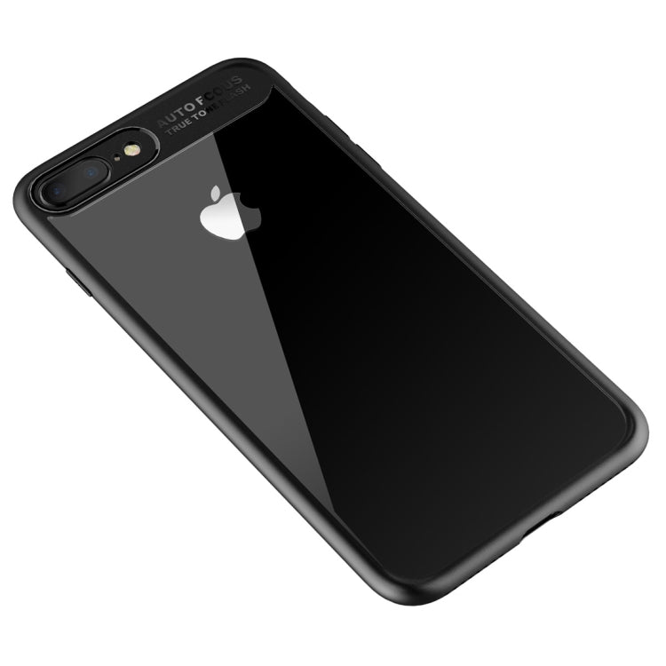 Rock for iPhone 8 Plus & 7 Plus Ultra-thin TPU + PC Dropproof Protective Case Cover(Black)