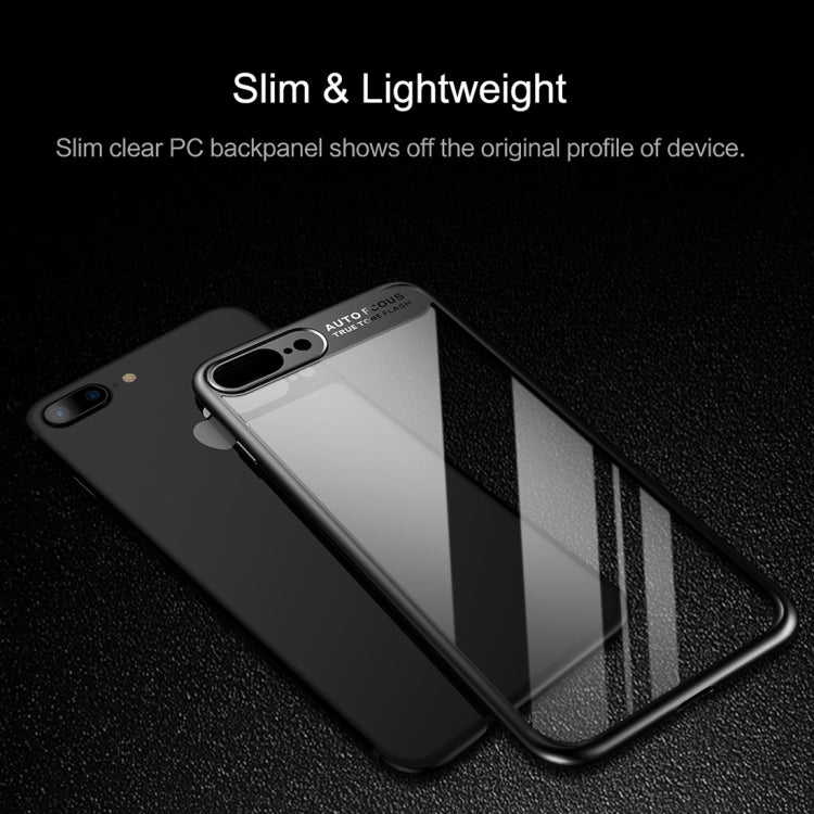 Rock for iPhone 8 Plus & 7 Plus Ultra-thin TPU + PC Dropproof Protective Case Cover(Black)