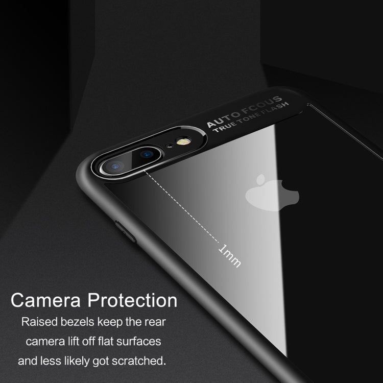 Rock for iPhone 8 Plus & 7 Plus Ultra-thin TPU + PC Dropproof Protective Case Cover(Black)