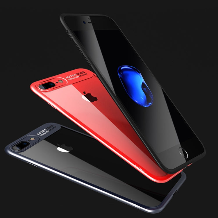 Rock for iPhone 8 Plus & 7 Plus Ultra-thin TPU + PC Dropproof Protective Case Cover(Black)