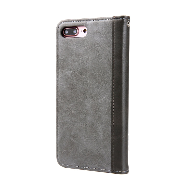 Retro Book Design Horizontal Flip PU Leather Case for iPhone 8 Plus & 7 Plus, with Holder & Card Slots