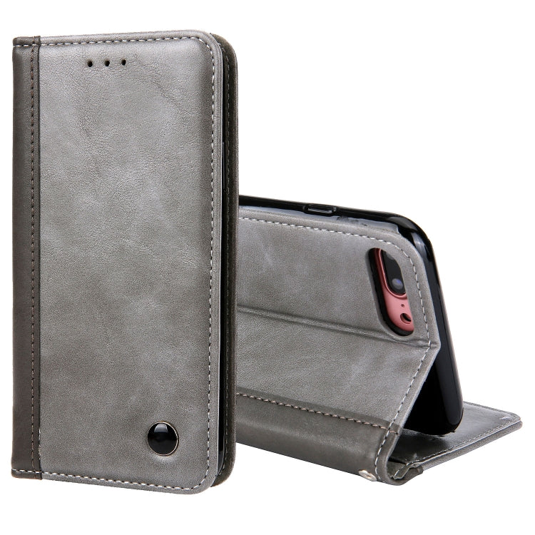 Retro Book Design Horizontal Flip PU Leather Case for iPhone 8 Plus & 7 Plus, with Holder & Card Slots