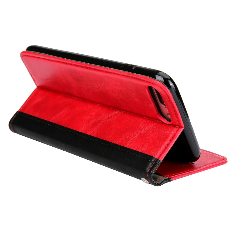 Retro Book Design Horizontal Flip PU Leather Case for iPhone 8 Plus & 7 Plus, with Holder & Card Slots