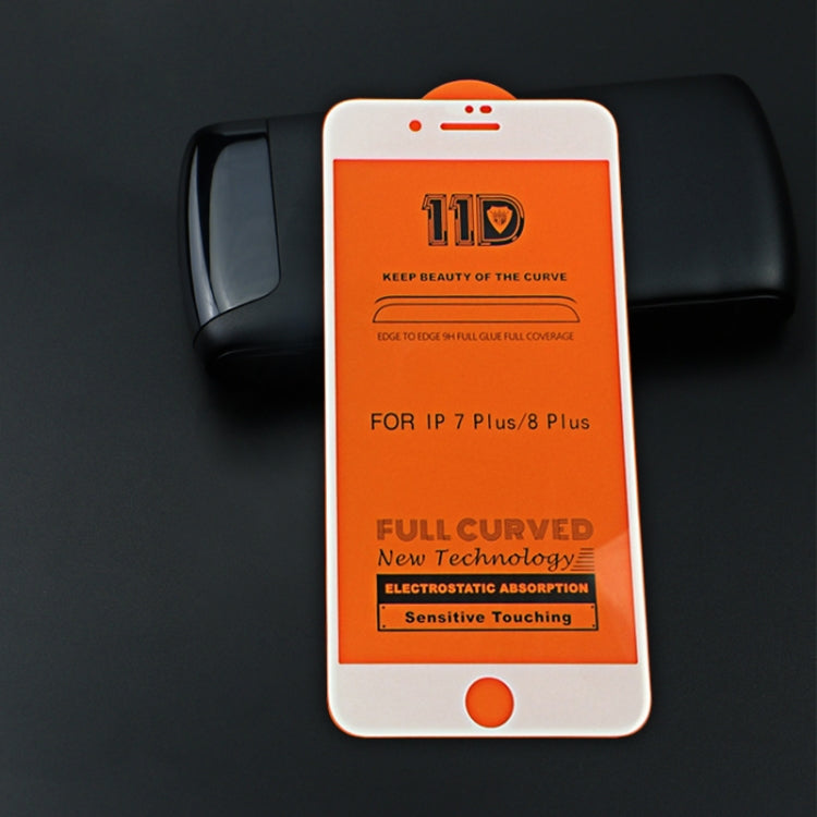 mietubl Scratchproof 11D HD Full Glue Full Curved Screen Tempered Glass Film for iPhone 8 Plus / 7 Plus