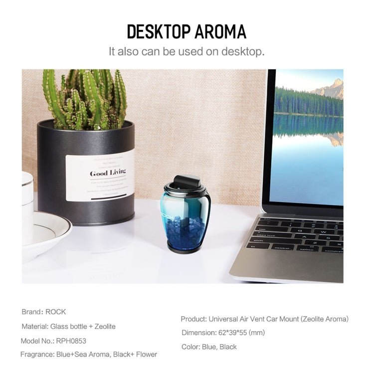 ROCK Universal Car Air Vent Clamp Style Natural Mineral Zeolite Perfume Car Interior Fragrance