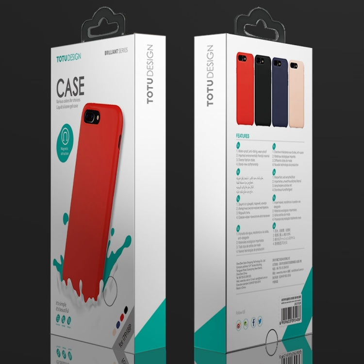 TOTUDESIGN for iPhone 8 Plus & 7 Plus Liquid Silicone Dropproof Protective Back Cover Case