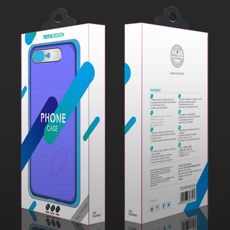 TOTUDESIGN for iPhone 8 Plus & 7 Plus PC + Metal Dropproof Protective Back Cover Case