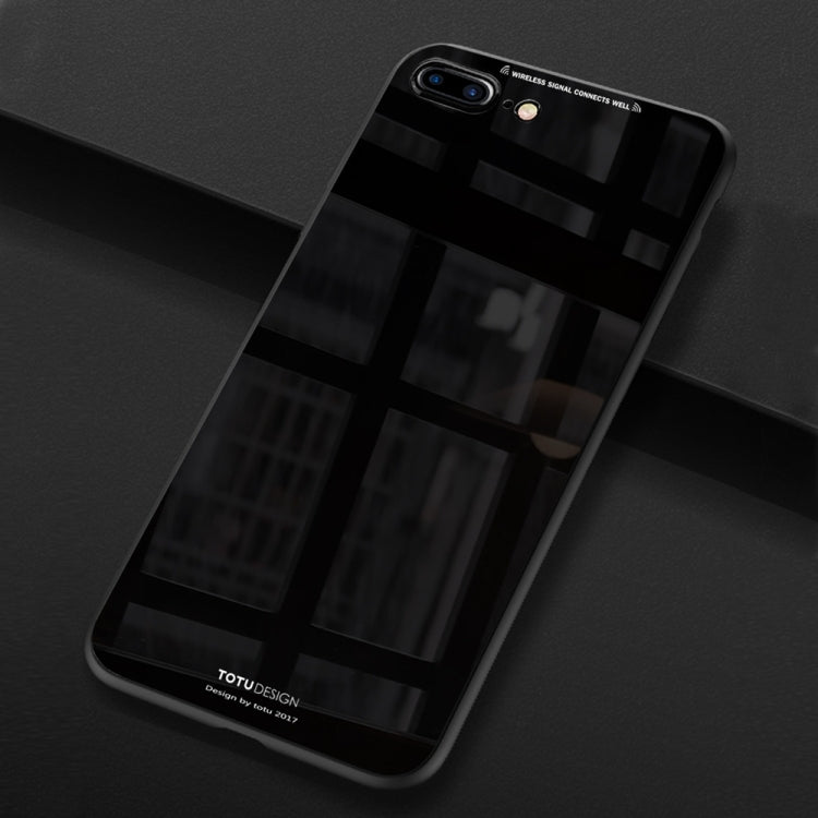 TOTUDESIGN for iPhone 8 Plus & 7 Plus TPU + PC + Glass Dropproof Protective Back Cover Case
