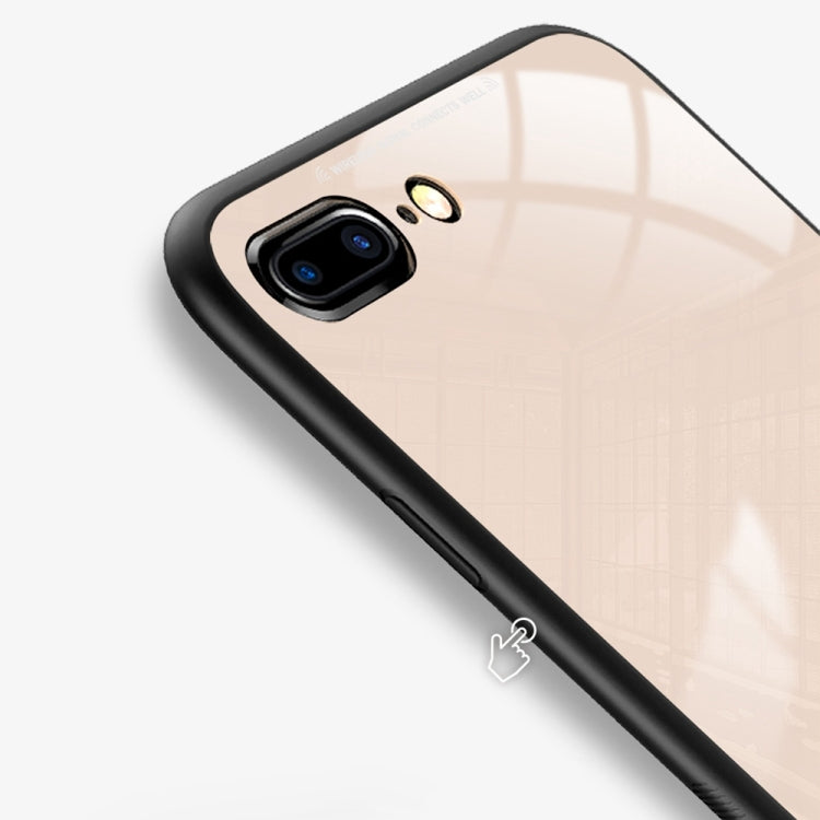 TOTUDESIGN for iPhone 8 Plus & 7 Plus TPU + PC + Glass Dropproof Protective Back Cover Case