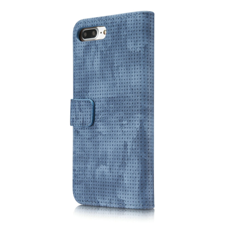 For iPhone 8 Plus & 7 Plus Retro Style Mesh Breathable Horizontal Flip Leather Case with Card Slot & Holder & Wallet