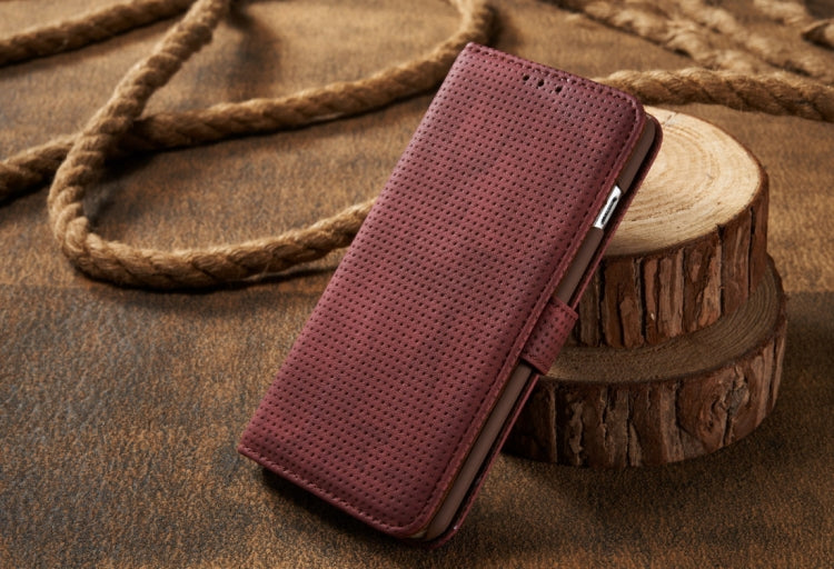 For iPhone 8 Plus & 7 Plus Retro Style Mesh Breathable Horizontal Flip Leather Case with Card Slot & Holder & Wallet