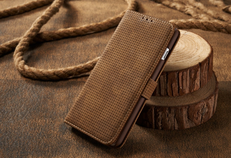 For iPhone 8 Plus & 7 Plus Retro Style Mesh Breathable Horizontal Flip Leather Case with Card Slot & Holder & Wallet