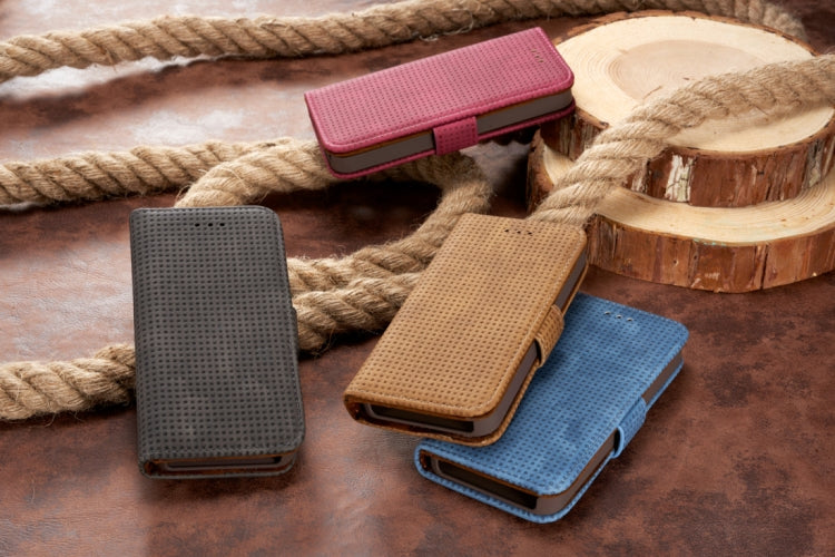 For iPhone 8 Plus & 7 Plus Retro Style Mesh Breathable Horizontal Flip Leather Case with Card Slot & Holder & Wallet