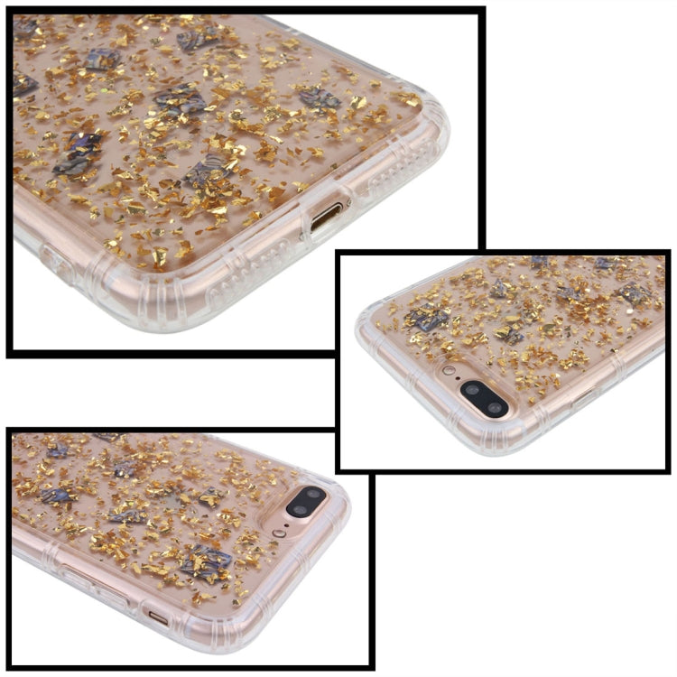 For iPhone 8 Plus & 7 Plus Anti-Gravity Nano-suction Technology Dropproof Sticky Selfie Glitter Sequins Pattern TPU Protective Back Cover Case
