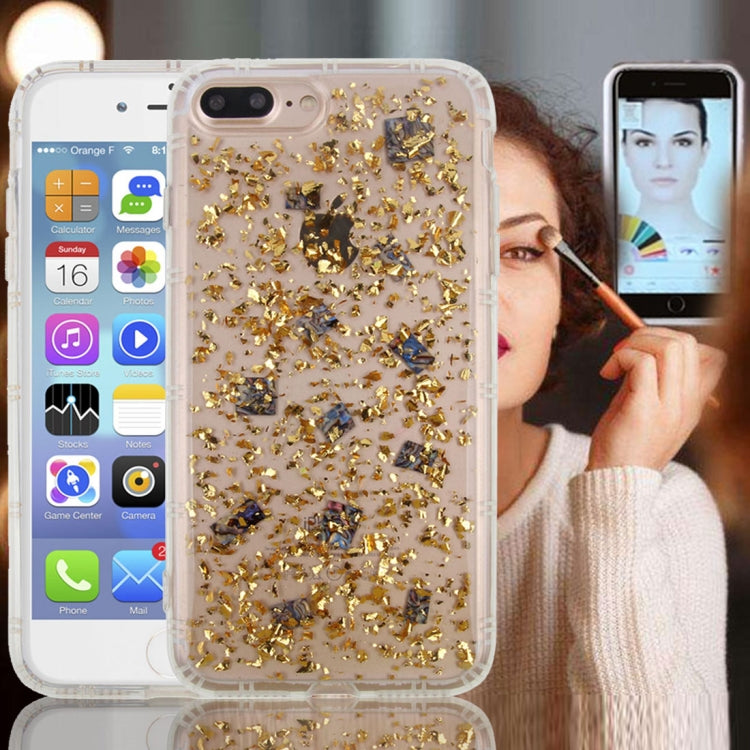 For iPhone 8 Plus & 7 Plus Anti-Gravity Nano-suction Technology Dropproof Sticky Selfie Glitter Sequins Pattern TPU Protective Back Cover Case