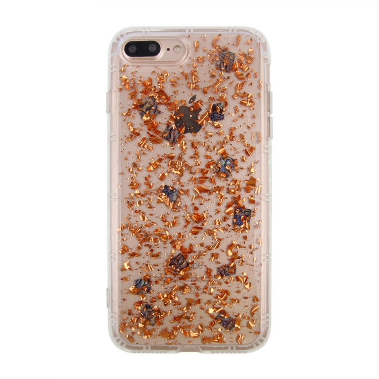 For iPhone 8 Plus & 7 Plus Anti-Gravity Nano-suction Technology Dropproof Sticky Selfie Glitter Sequins Pattern TPU Protective Back Cover Case