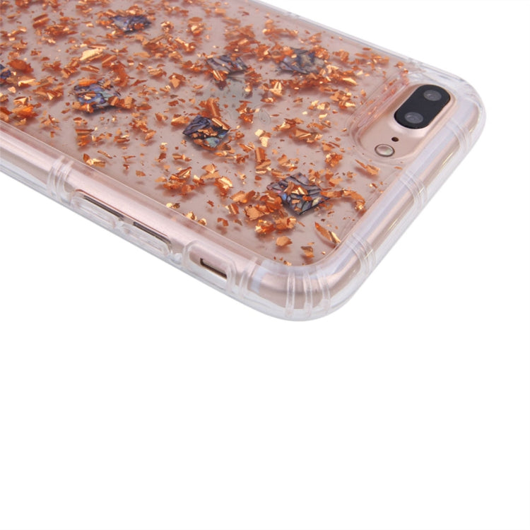 For iPhone 8 Plus & 7 Plus Anti-Gravity Nano-suction Technology Dropproof Sticky Selfie Glitter Sequins Pattern TPU Protective Back Cover Case
