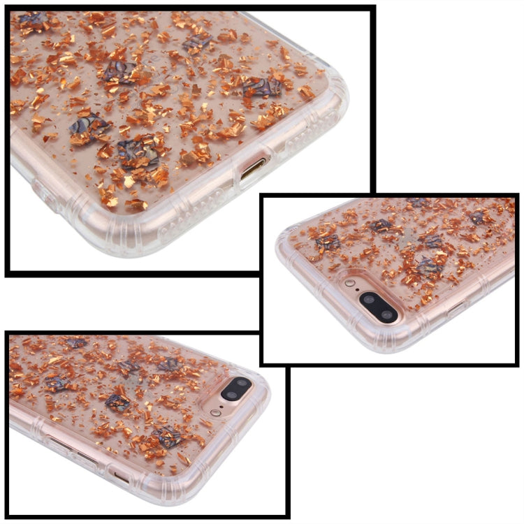 For iPhone 8 Plus & 7 Plus Anti-Gravity Nano-suction Technology Dropproof Sticky Selfie Glitter Sequins Pattern TPU Protective Back Cover Case