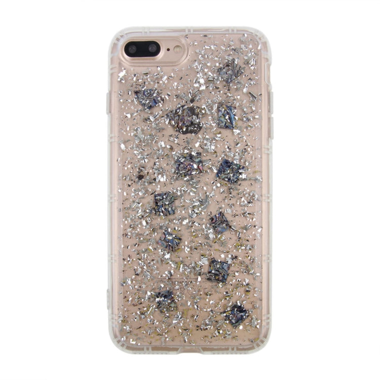 For iPhone 8 Plus & 7 Plus Anti-Gravity Nano-suction Technology Dropproof Sticky Selfie Glitter Sequins Pattern TPU Protective Back Cover Case