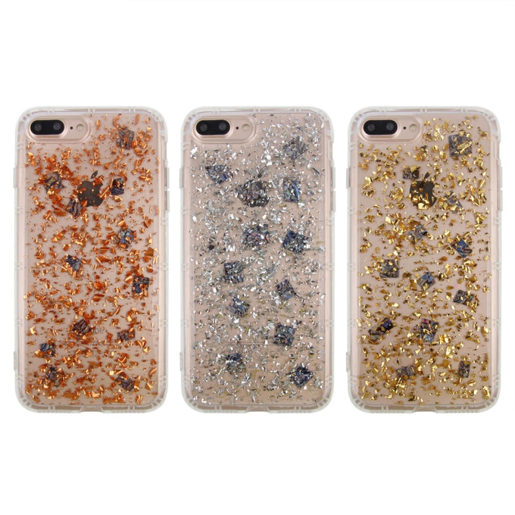 For iPhone 8 Plus & 7 Plus Anti-Gravity Nano-suction Technology Dropproof Sticky Selfie Glitter Sequins Pattern TPU Protective Back Cover Case