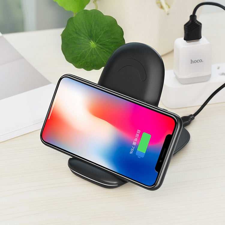 HOCO CW7 Excellent Power Desktop Stents Intelligent Qi Standard Wireless Fast Charger, For iPhone, Galaxy, Huawei, Xiaomi, LG, HTC and Other QI Standard Smart Phones