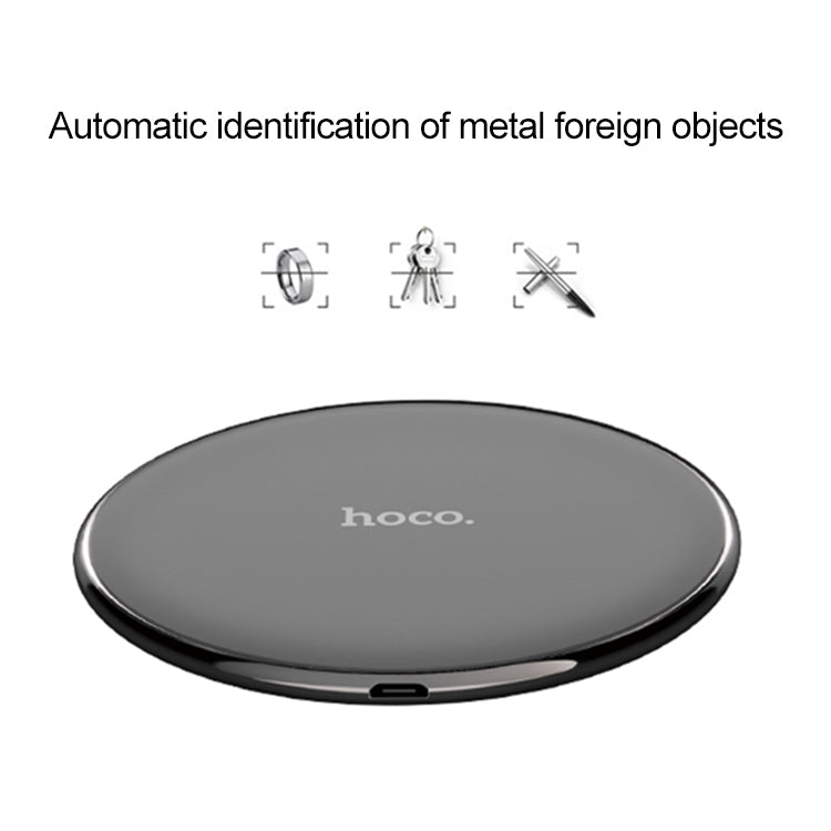 HOCO CW6 Round Shape Intelligent Qi Standard Wireless Fast Charger