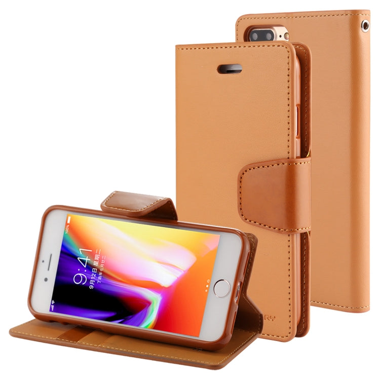 GOOSPERY SONATA DIARY for iPhone 8 Plus & 7 Plus Business Style Magnetic Clasp Horizontal Flip Leather Case with Holder & Card Slots & Wallet