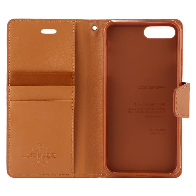 GOOSPERY SONATA DIARY for iPhone 8 Plus & 7 Plus Business Style Magnetic Clasp Horizontal Flip Leather Case with Holder & Card Slots & Wallet