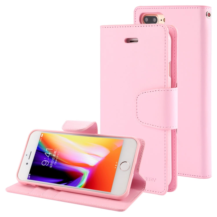 GOOSPERY SONATA DIARY for iPhone 8 Plus & 7 Plus Business Style Magnetic Clasp Horizontal Flip Leather Case with Holder & Card Slots & Wallet