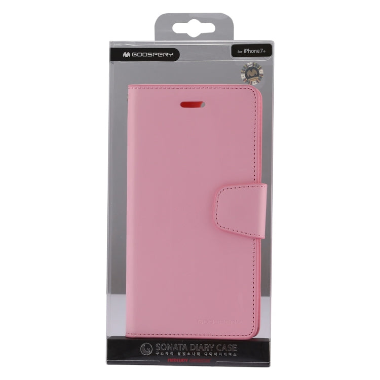 GOOSPERY SONATA DIARY for iPhone 8 Plus & 7 Plus Business Style Magnetic Clasp Horizontal Flip Leather Case with Holder & Card Slots & Wallet