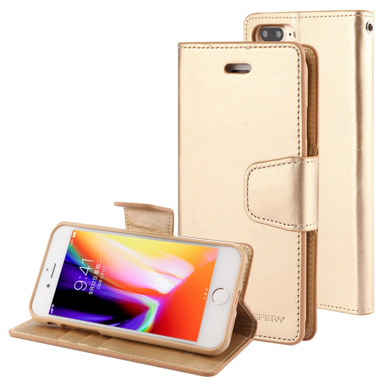 GOOSPERY SONATA DIARY for iPhone 8 Plus & 7 Plus Business Style Magnetic Clasp Horizontal Flip Leather Case with Holder & Card Slots & Wallet