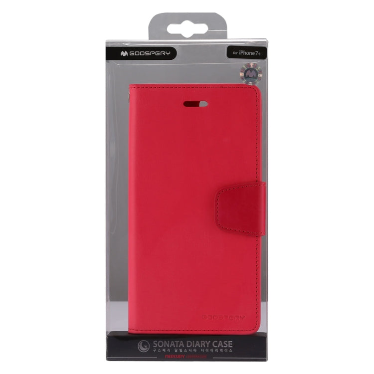 GOOSPERY SONATA DIARY for iPhone 8 Plus & 7 Plus Business Style Magnetic Clasp Horizontal Flip Leather Case with Holder & Card Slots & Wallet