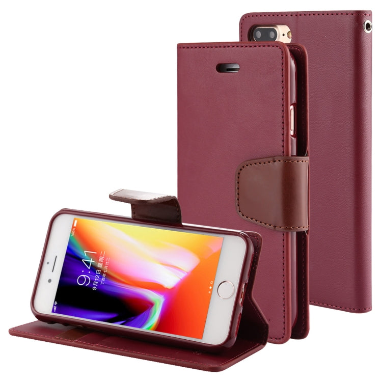 GOOSPERY SONATA DIARY for iPhone 8 Plus & 7 Plus Business Style Magnetic Clasp Horizontal Flip Leather Case with Holder & Card Slots & Wallet