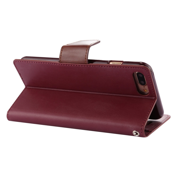GOOSPERY SONATA DIARY for iPhone 8 Plus & 7 Plus Business Style Magnetic Clasp Horizontal Flip Leather Case with Holder & Card Slots & Wallet