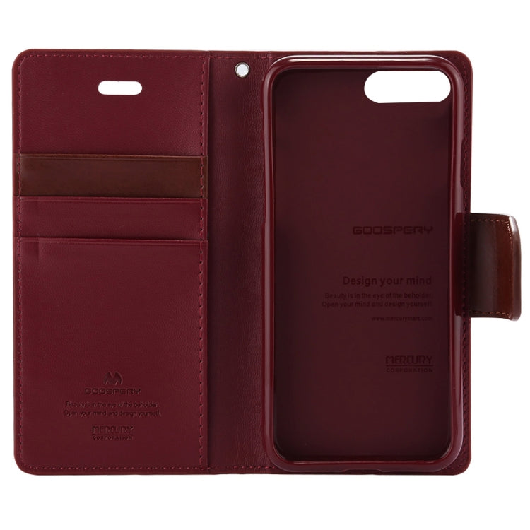 GOOSPERY SONATA DIARY for iPhone 8 Plus & 7 Plus Business Style Magnetic Clasp Horizontal Flip Leather Case with Holder & Card Slots & Wallet