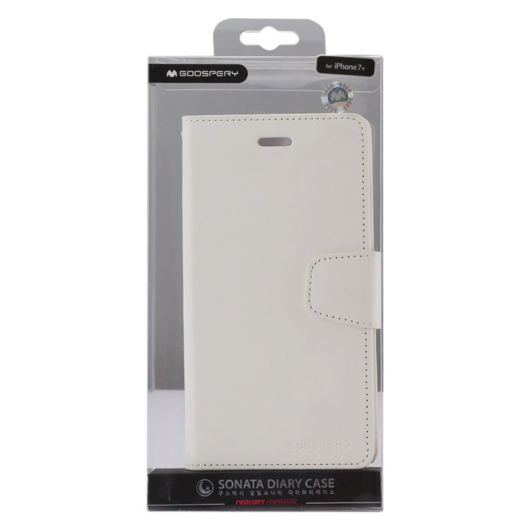 GOOSPERY SONATA DIARY for iPhone 8 Plus & 7 Plus Business Style Magnetic Clasp Horizontal Flip Leather Case with Holder & Card Slots & Wallet