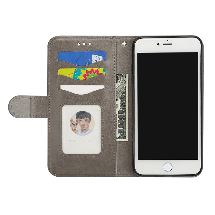For iPhone 8 Plus & 7 Plus Glittery Powder Flamingo Print Horizontal Flip Leather Case with Holder & Wallet & Card Slots & Photo Frame