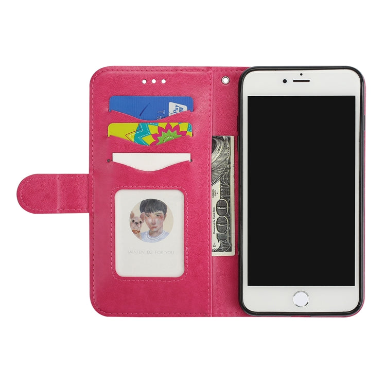 For iPhone 8 Plus & 7 Plus Glittery Powder Flamingo Print Horizontal Flip Leather Case with Holder & Wallet & Card Slots & Photo Frame