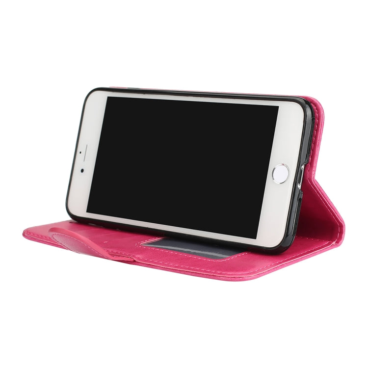 For iPhone 8 Plus & 7 Plus Glittery Powder Flamingo Print Horizontal Flip Leather Case with Holder & Wallet & Card Slots & Photo Frame