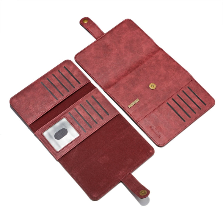 DG.MING for iPhone 8 Plus & 7 Plus Triple Fold Crazy Horse Texture Horizontal Flip Magnetic Protective Case with Holder & Card Slots & Wallet