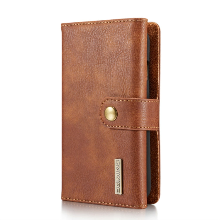 DG.MING for iPhone 8 Plus & 7 Plus Triple Fold Crazy Horse Texture Horizontal Flip Magnetic Protective Case with Holder & Card Slots & Wallet