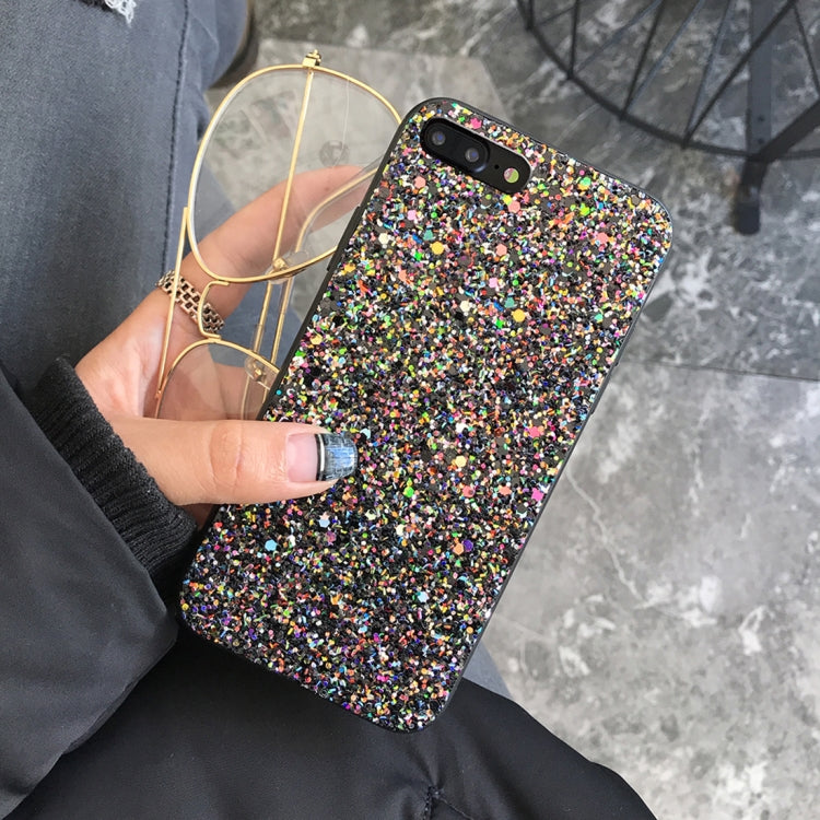 For iPhone 8 Plus & 7 Plus Glitter Powder Style Full Coverage Protective Back Case