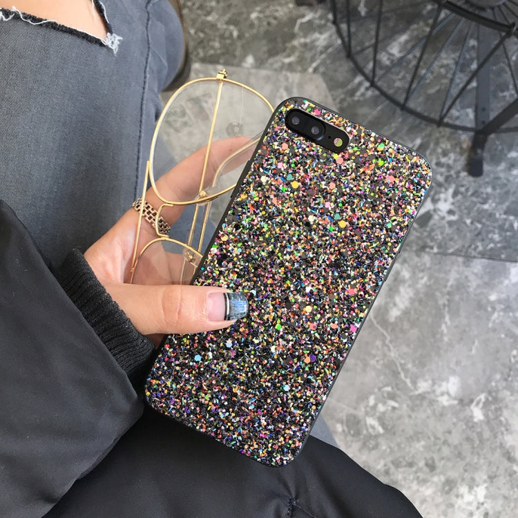 For iPhone 8 Plus & 7 Plus Glitter Powder Style Full Coverage Protective Back Case