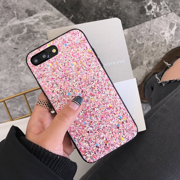 For iPhone 8 Plus & 7 Plus Glitter Powder Style Full Coverage Protective Back Case