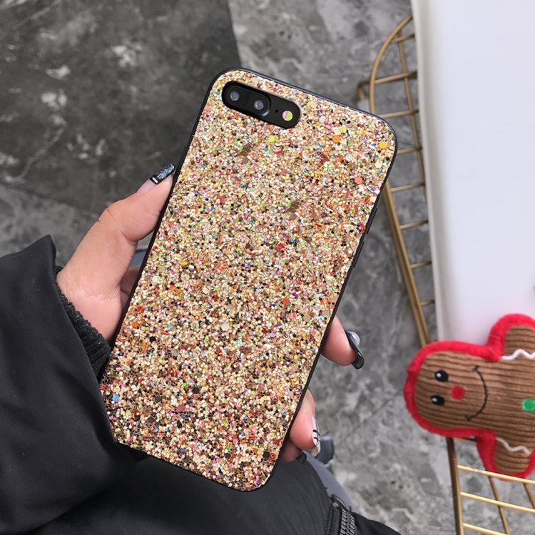 For iPhone 8 Plus & 7 Plus Glitter Powder Style Full Coverage Protective Back Case