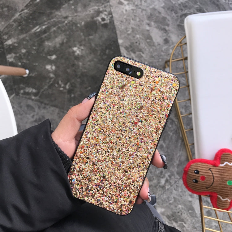 For iPhone 8 Plus & 7 Plus Glitter Powder Style Full Coverage Protective Back Case